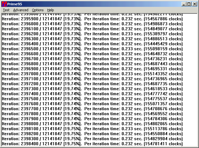 PRIME95 output