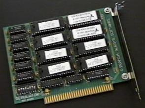 picture of Gemulator ROM card populated with TOS 2.06 and TOS 1.04