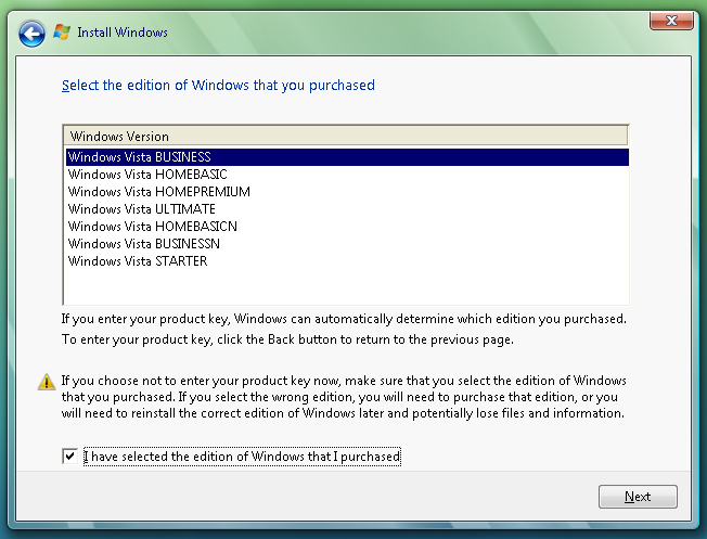 Windows Vista Ultimate Code