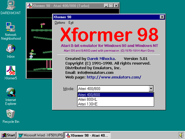 windows 95 emulator for windows xp